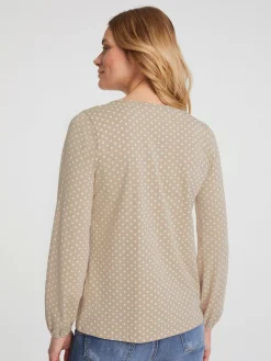 T-shirt à manches longues superbe motif à pois