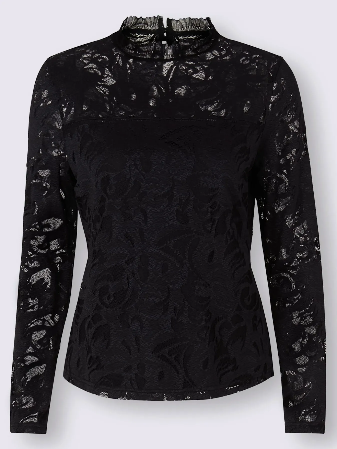T-shirt à manches longues tout en dentelle