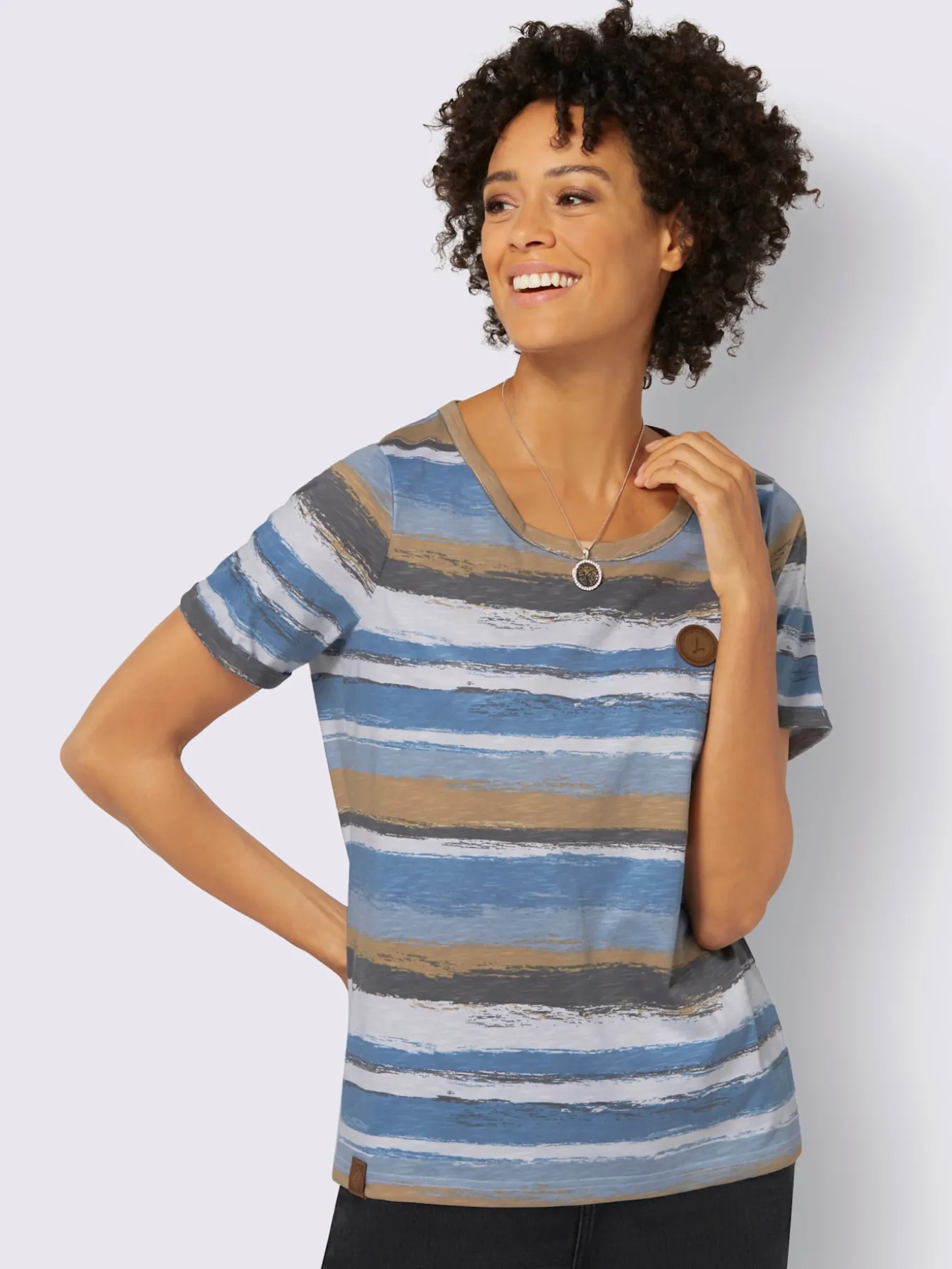 T-shirt à rayures pur coton