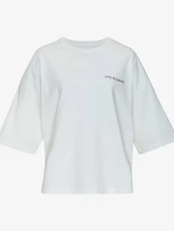 T-shirt ample logo brodé sur la poitrine