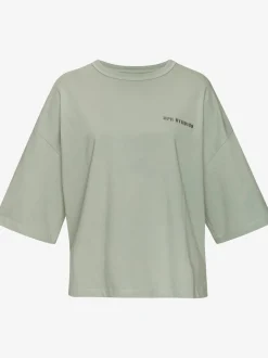 T-shirt ample logo brodé sur la poitrine