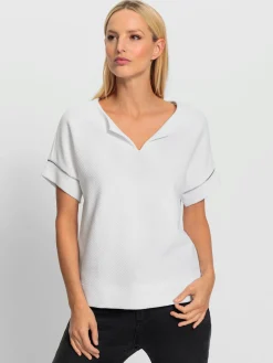 T-shirt ample qualité jacquard structurée