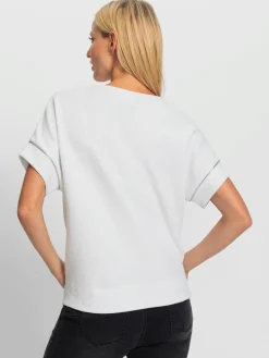 T-shirt ample qualité jacquard structurée