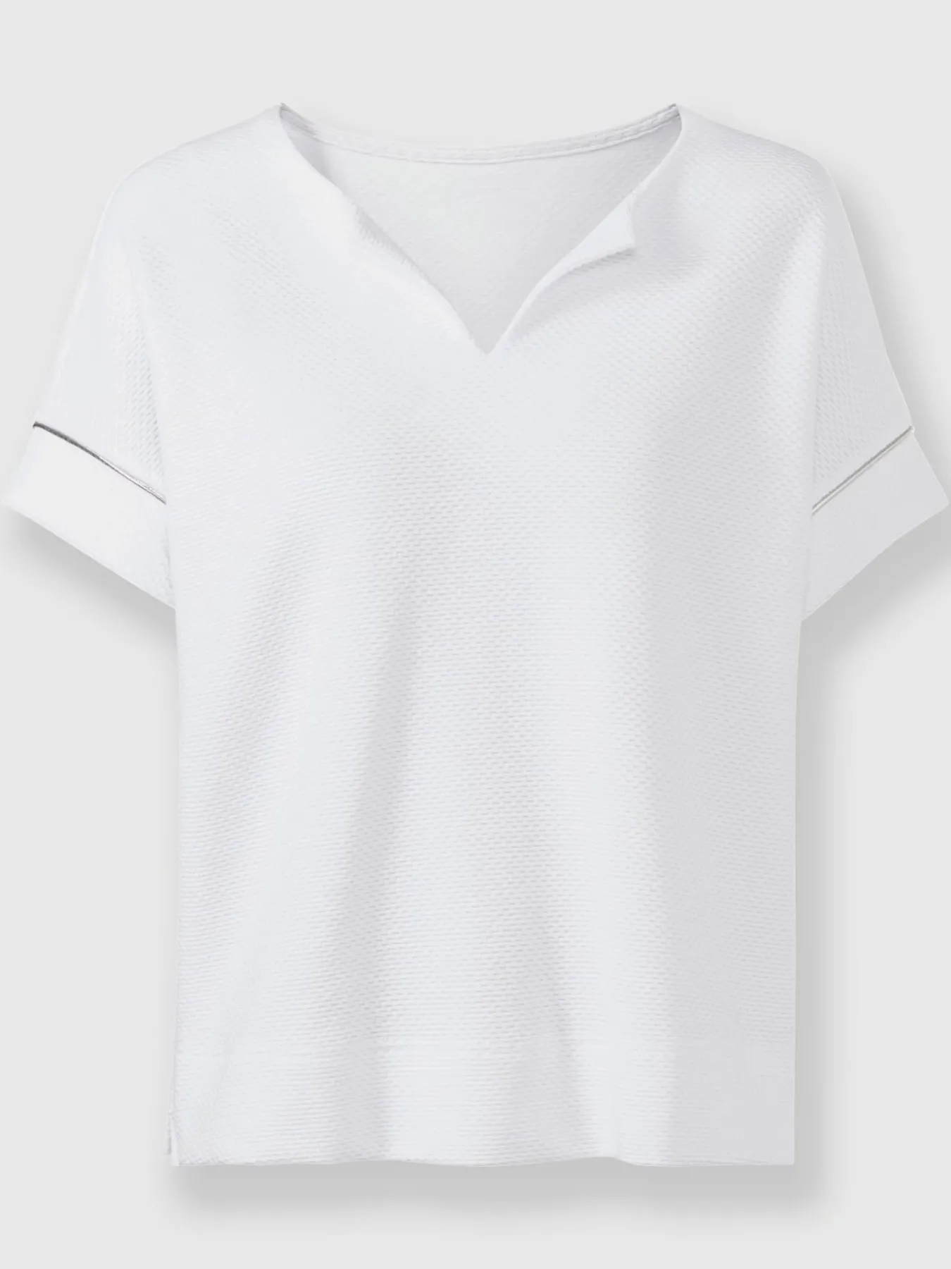 T-shirt ample qualité jacquard structurée