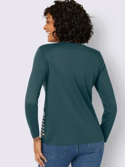 T-shirt avec un imprimé tendance et manches longues
