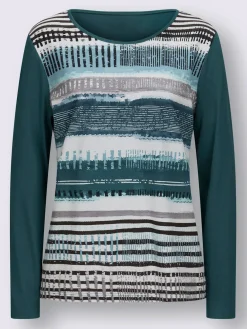 T-shirt avec un imprimé tendance et manches longues