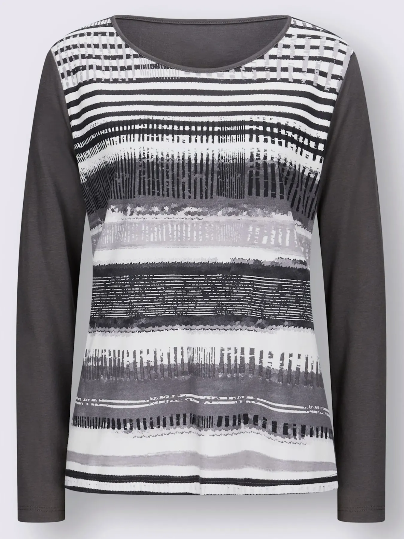 T-shirt avec un imprimé tendance et manches longues