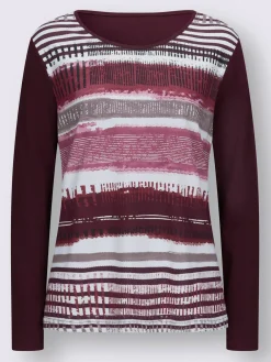 T-shirt avec un imprimé tendance et manches longues