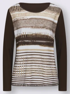 T-shirt avec un imprimé tendance et manches longues