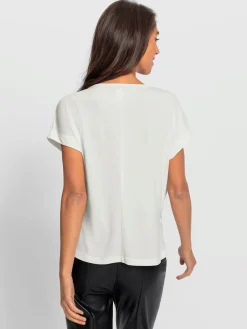 T-shirt cache-cœur superbe aspect cache-cœur