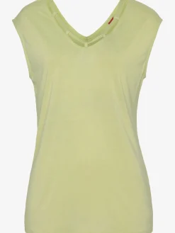 T-shirt col v avec cordons