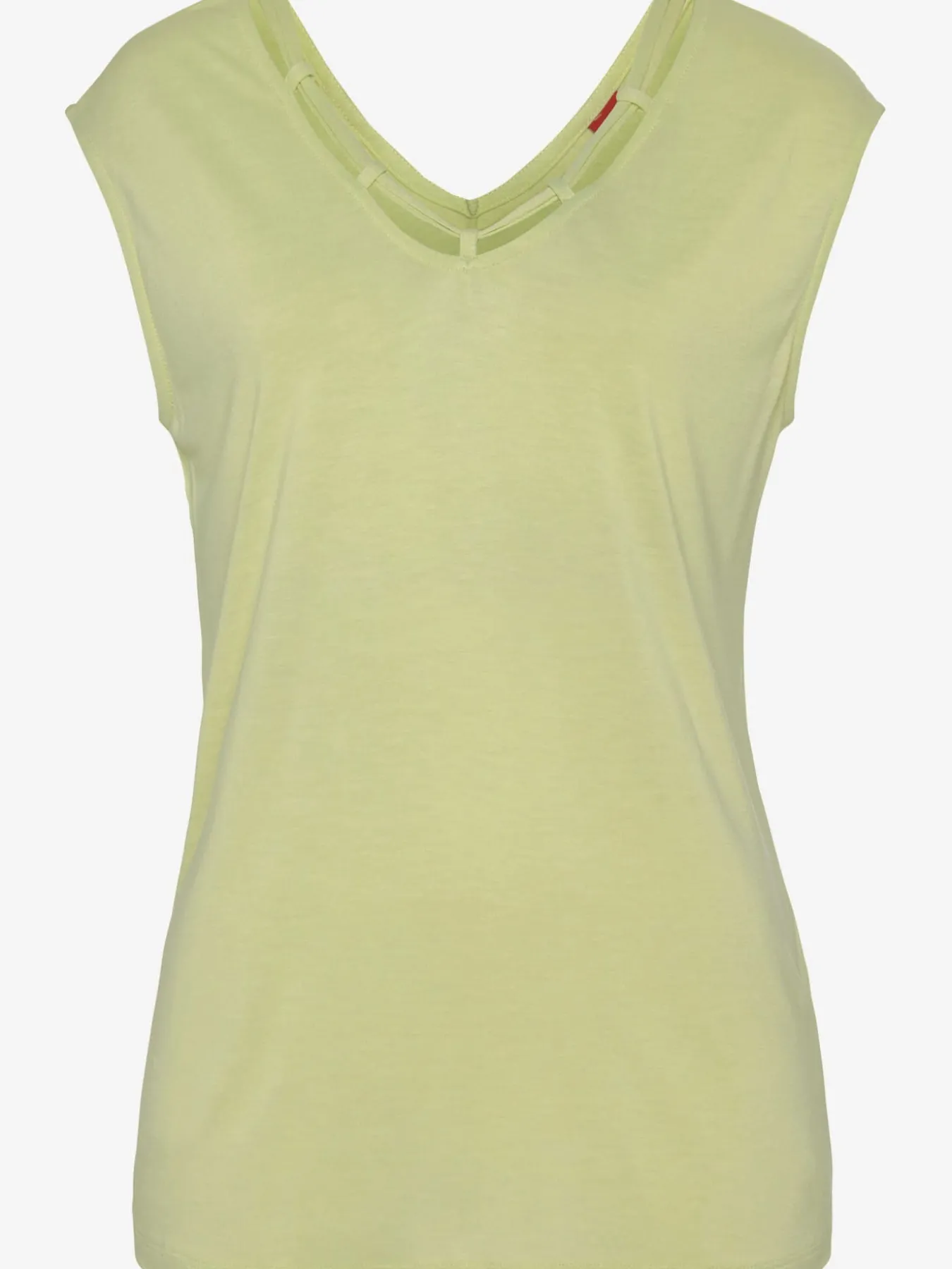 T-shirt col v avec cordons