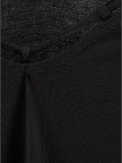 T-shirt col v avec cordons