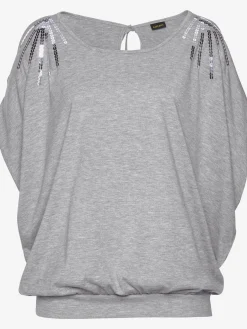 T-shirt de plage coupe affinante, fentes aux manches