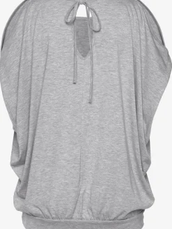 T-shirt de plage coupe affinante, fentes aux manches