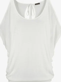 T-shirt de plage coupe affinante, fentes aux manches
