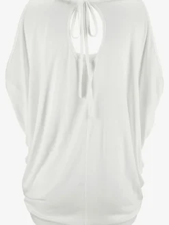 T-shirt de plage coupe affinante, fentes aux manches