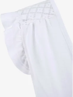 T-shirt de plage encolure avec fente et lien à nouer