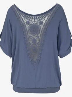 T-shirt de plage joli détail crochet au dos