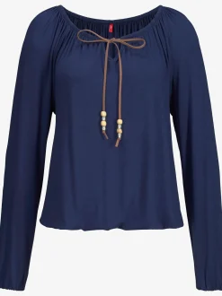 T-shirt de plage lien à nouer à l'encolure élastiquée