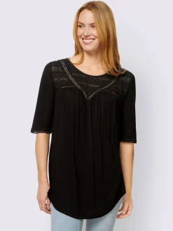 T-shirt détails en dentelle tendance