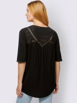 T-shirt détails en dentelle tendance