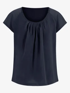 T-shirt en coton fluide effets plissés élégants