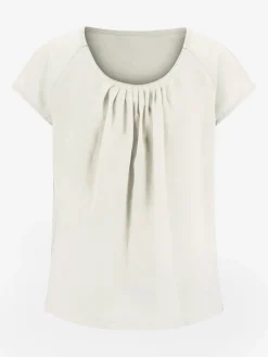 T-shirt en coton fluide effets plissés élégants