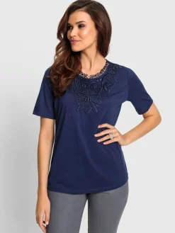 T-shirt en dentelle 50% modal