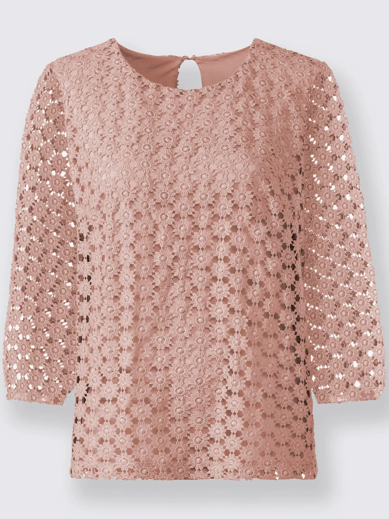 T-shirt en dentelle dentelle aux manches