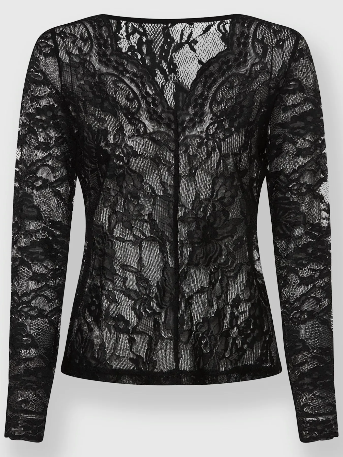 T-shirt en dentelle dentelle florale brodée