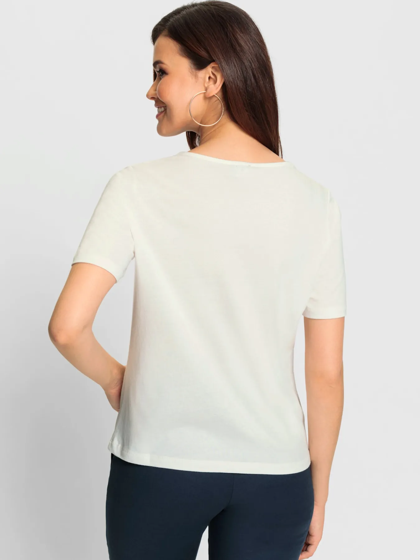 T-shirt en dentelle empiècement en dentelle