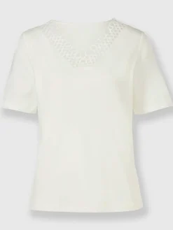T-shirt en dentelle empiècement en dentelle