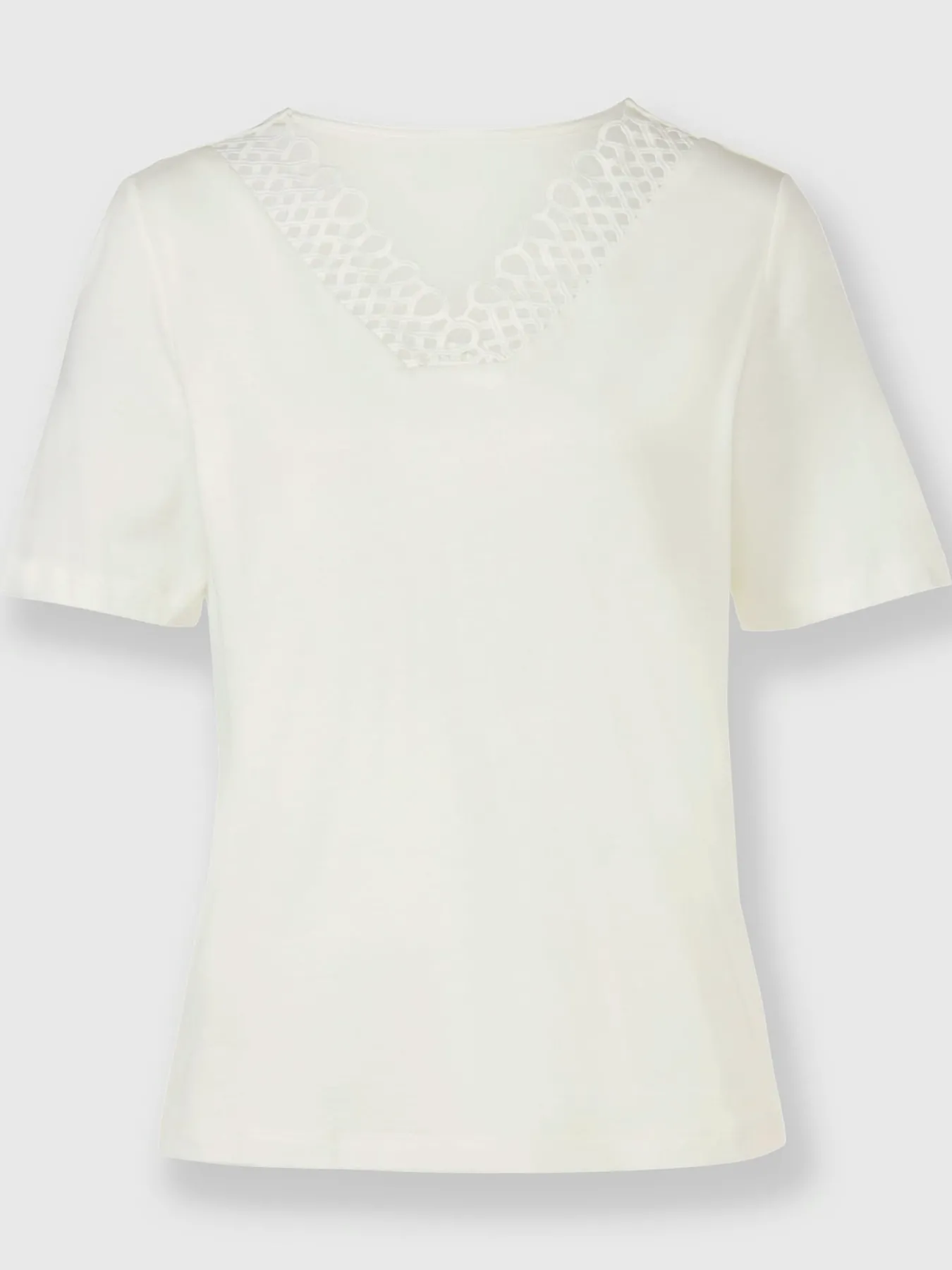 T-shirt en dentelle empiècement en dentelle