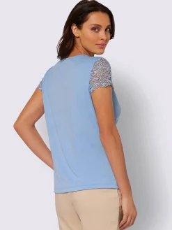 T-shirt en dentelle empiècement en dentelle