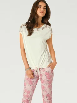 T-shirt en dentelle look romantique