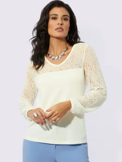 T-shirt en dentelle qualité viscose douce
