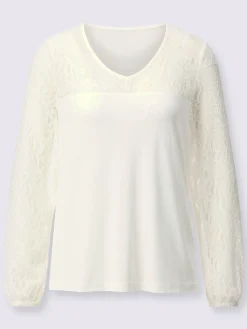 T-shirt en dentelle qualité viscose douce