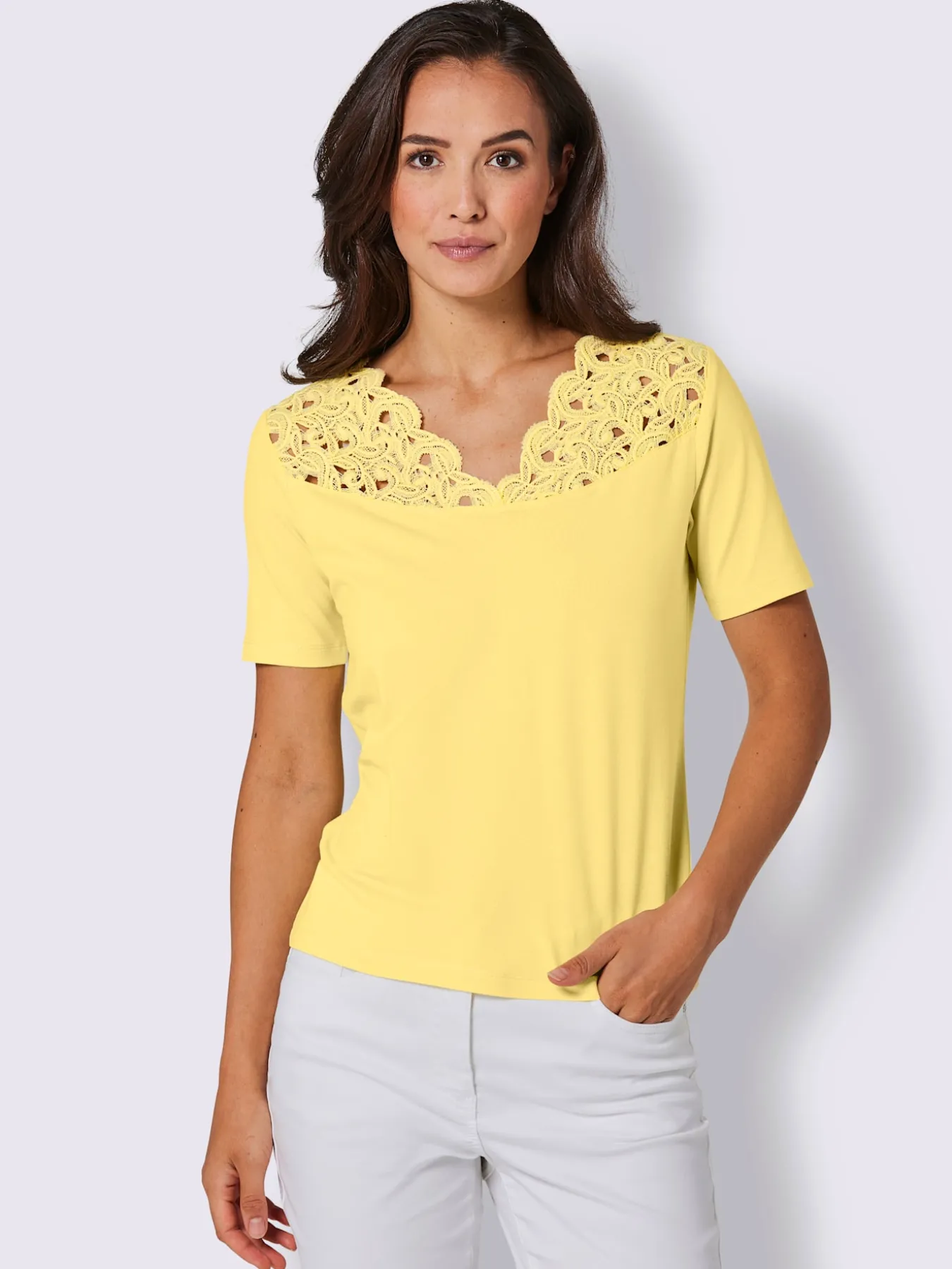 T-shirt en dentelle ultra-doux avec modal