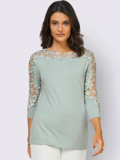 T-shirt en dentelle viscose
