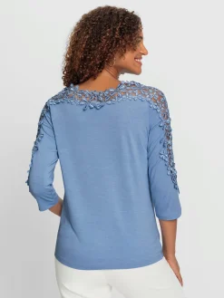 T-shirt en dentelle viscose