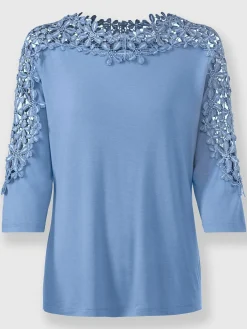 T-shirt en dentelle viscose