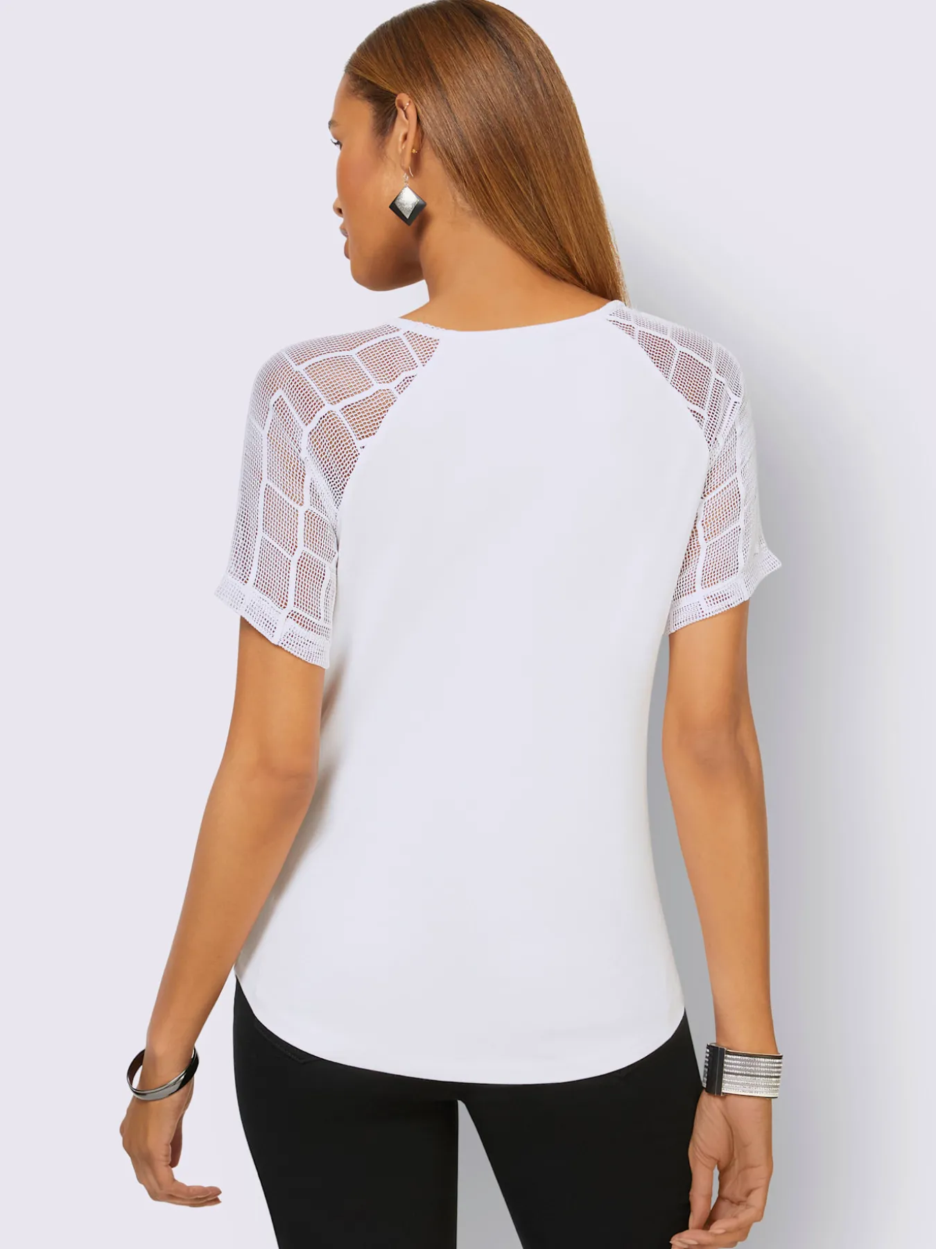 T-shirt en dentelle viscose