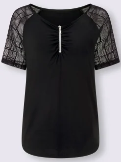 T-shirt en dentelle viscose