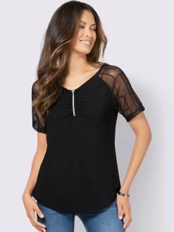 T-shirt en dentelle viscose