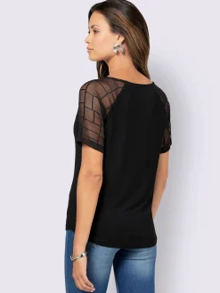 T-shirt en dentelle viscose