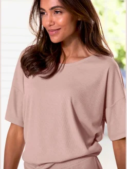 T-shirt en tricot côtelé