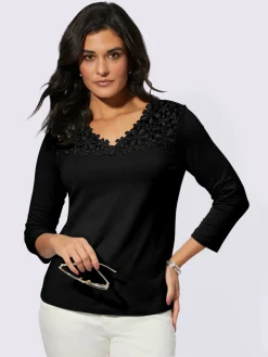 T-shirt en v 48% modal