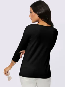 T-shirt en v 48% modal