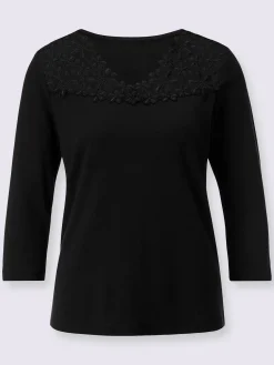 T-shirt en v 48% modal
